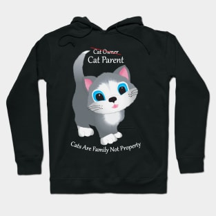 Cat Parent white type Hoodie